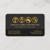 Gray Black Wire Mesh Layers Handyman Tools Visitenkarte (Vorderseite)