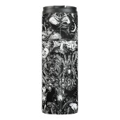 Gray Black Witchy Gothic Viktorianisch Goth Baphom Thermosbecher (Rückseite)