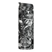 Gray Black Witchy Gothic Viktorianisch Goth Baphom Thermosbecher (Nach rechts gedreht)