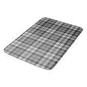 Gray Blackwatch Tartan Kariertes Design Badematte (Schrägansicht)