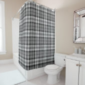 Gray Blackwatch Tartan Kariertes Design Duschvorhang (Beispiel)