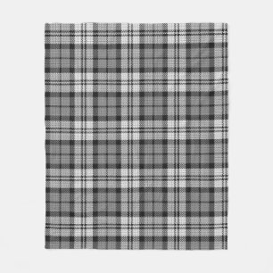 Gray Blackwatch Tartan Kariertes Design Fleecedecke