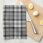Gray Blackwatch Tartan Kariertes Design Geschirrtuch (Viertel Falte)