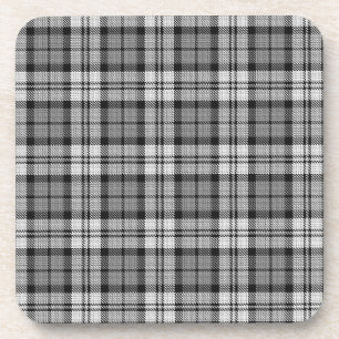 Gray Blackwatch Tartan Kariertes Design Getränkeuntersetzer