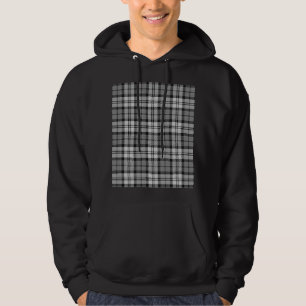 Gray Blackwatch Tartan Kariertes Design Hoodie