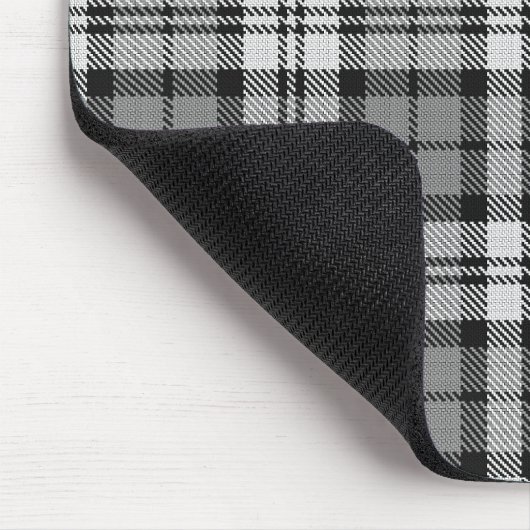 Gray Blackwatch Tartan Kariertes Design Mousepad (Ecke)
