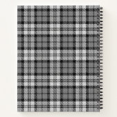 Gray Blackwatch Tartan Kariertes Design Notizblock (Rückseite)
