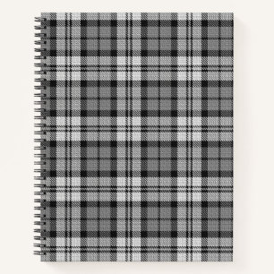 Gray Blackwatch Tartan Kariertes Design Notizblock