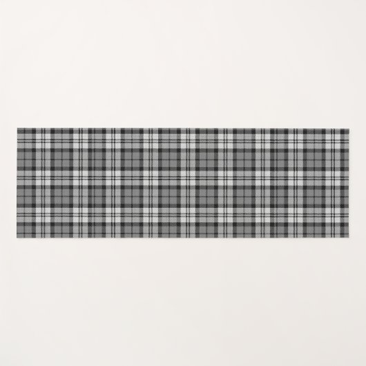 Gray Blackwatch Tartan Kariertes Design Yogamatte (Vorderseite (Horizontal))