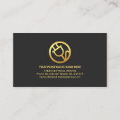 Gray Blocks Gold Electrician Wire Visitenkarte (Rückseite)