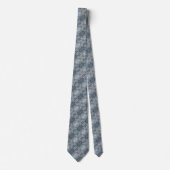 Gray Blue Art Pattern Neck Tie - Modern Krawatte (Vorderseite)