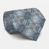 Gray Blue Art Pattern Neck Tie - Modern Krawatte (Gerollt)