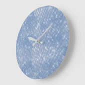 Gray Blue Celestial Sequin Diamond Funkelnd Große Wanduhr (Winkel)
