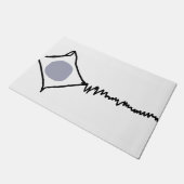 Gray Blue Dot Broken Kite Fußmatte (Schrägansicht)