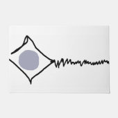 Gray Blue Dot Broken Kite Fußmatte (Vorderseite)