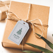 Gray-Blue Evergreen Tree Gift Tags - Set von 10 Ja Geschenkanhänger