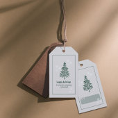 Gray-Blue Evergreen Tree Gift Tags - Set von 10 Ja Geschenkanhänger
