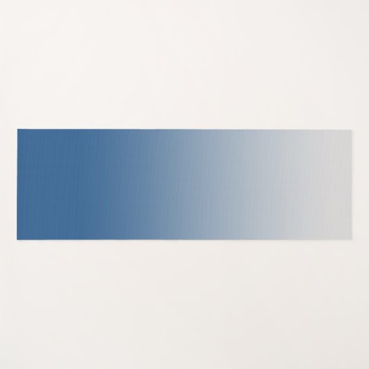 Gray Blue Gradient Yoga Mat Yogamatte (Vorderseite (Horizontal))
