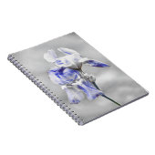 Gray Blue Iris Blume Art Journal Notizblock (Rechte Seite)