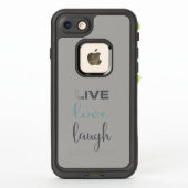 Gray Blue Live Liebe Laugh Typografy (Rückseite)
