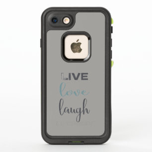 Gray Blue Live Liebe Laugh Typografy