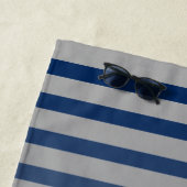 Gray Blue Nautical Anchor Ihr Name oder Boot Strandtuch (Beispiel)