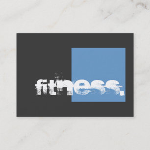 Gray Blue Personal Trainer Trendy Business Card Visitenkarte