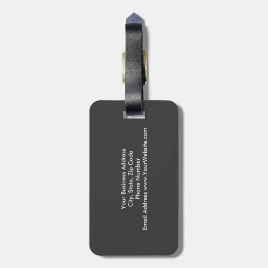 Gray Blue Trendy Gepäckanhänger (Rückseite vertikal)