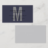 Gray Blue Unique Original Classigram Visitenkarte (Vorne/Hinten)