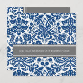 Gray Blue Wedding Vow Renewal Einladung (Vorne/Hinten)