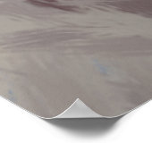  Gray Blue White Abstract Brushstrokes Poster (Ecke)