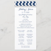 Gray Blue Zickzack Wedding Program Programm (Rückseite)