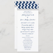 Gray Blue Zickzack Wedding Program Programm (Vorne/Hinten)