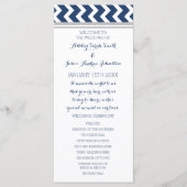 Gray Blue Zickzack Wedding Program Programm (Vorderseite)