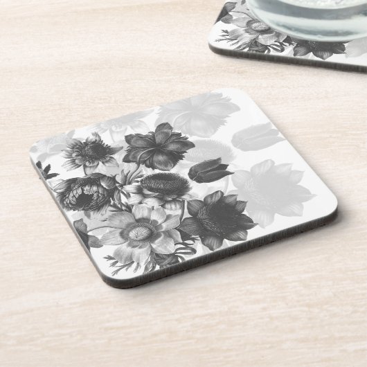 Gray Blume Bouquet Cork Untersetzer (Linke Seite)