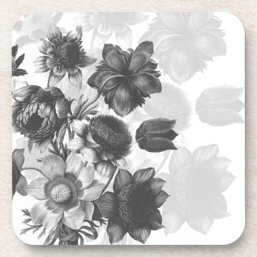 Gray Blume Bouquet Cork Untersetzer (Vorderseite)