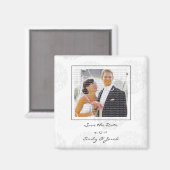 Gray Blume Bouquet Speichern Sie die Datumsmagnete Magnet (Vorderseite/Rückseite)