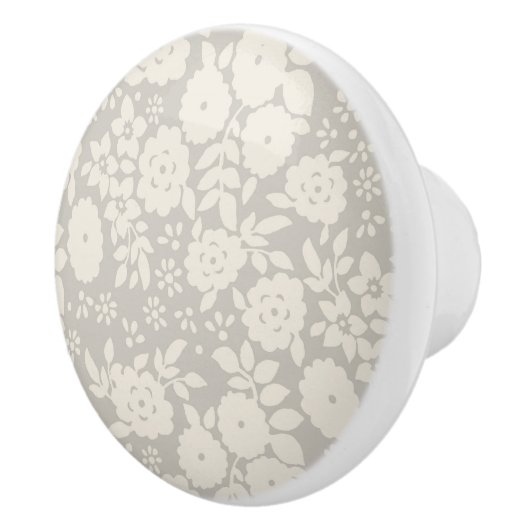 Gray Blume Painting Pattern Keramikknauf (Rechts)