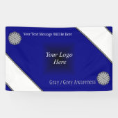 Gray Blume Ribbon von Kenneth Yoncich Banner (Horizontal)