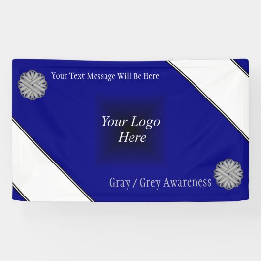 Gray Blume Ribbon von Kenneth Yoncich Banner (Horizontal)