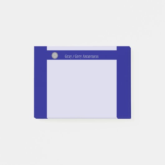 Gray Blume Ribbon von Kenneth Yoncich Post-it Klebezettel (Vorderseite)