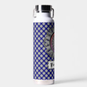 Gray Blume Ribbon von Kenneth Yoncich Trinkflasche (Vorne)