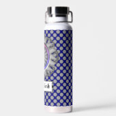 Gray Blume Ribbon von Kenneth Yoncich Trinkflasche (Rückseite)