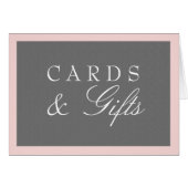 Gray & Blush Pink Karten und Geschenke Hochzeit (Vorderseite (Horizontal))
