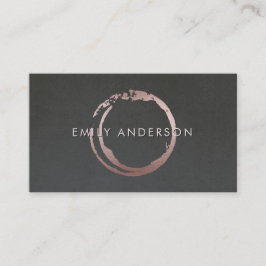 GRAY BLUSPINK BRUSH STROKE CIRCLE MARK LOGO VISITENKARTE