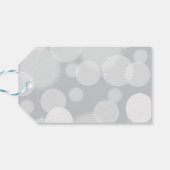 Gray Bokeh Geschenkanhänger (Rückseite Horizontal)