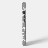 Gray Bold Damask @ Emporiomoffa Case-Mate iPhone Hülle (Rückseite / Links)