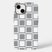 Gray Bold Mod Squares Case-Mate iPhone Hülle (Rückseite)