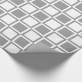Gray Bold Mod Squares Geschenkpapier (Ecke)
