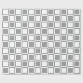 Gray Bold Mod Squares Geschenkpapier (Flach)